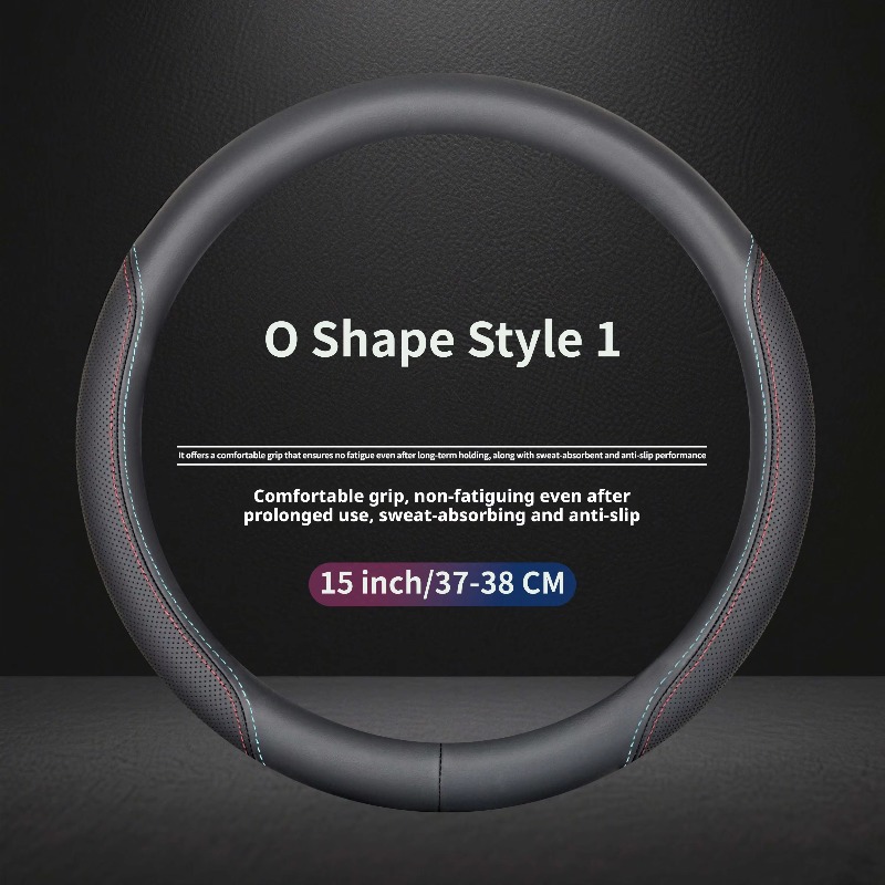 Car Steering Wheel Cover Anti Slip Breathable - Funda universal para volante de cuero