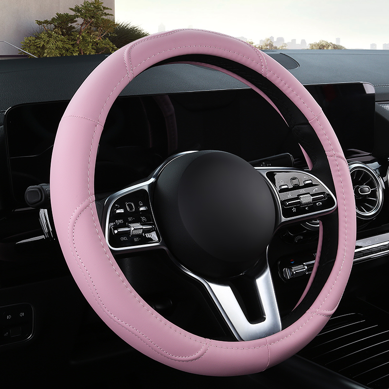Car Steering Wheel Cover Anti Slip Breathable - Protector de cuero antideslizante para volante