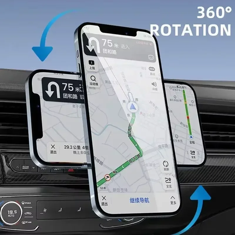 Wireless Car Charger Mount Fast Charging - Cargador inalámbrico magnético para coche, 15