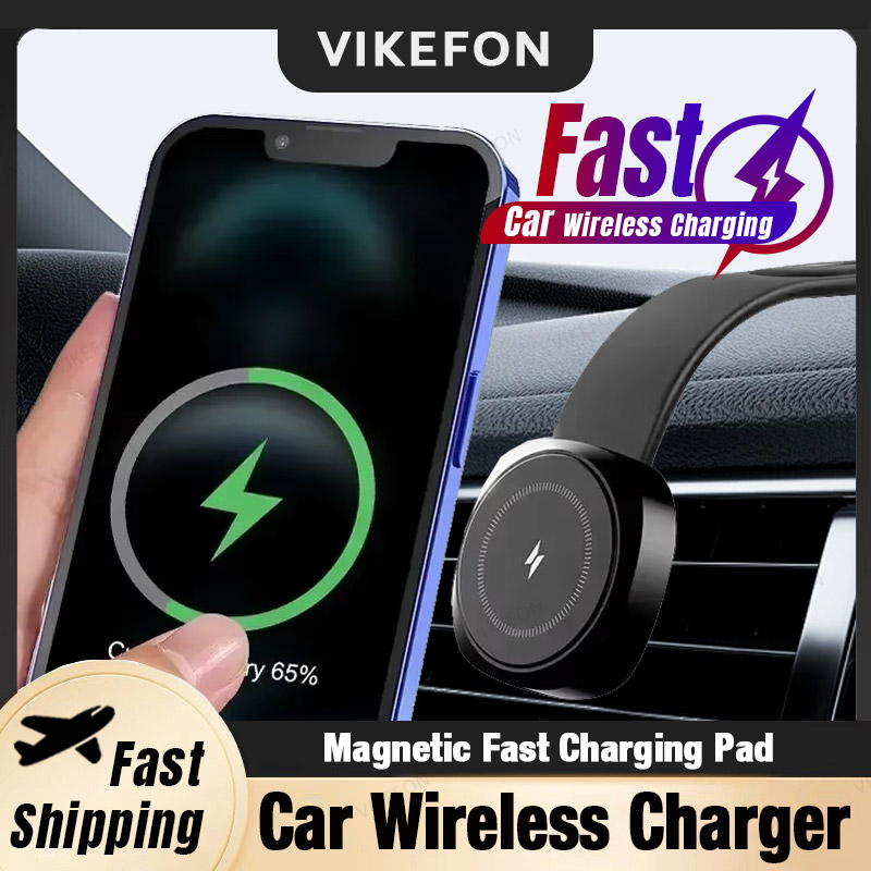 Cargador inalámbrico magnético - Wireless Car Charger Mount Fast Charging reseña y precio