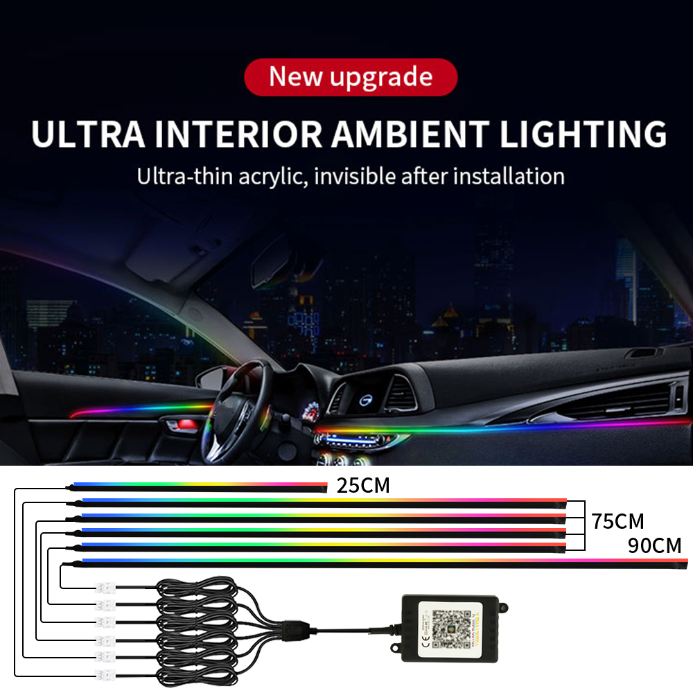 Sinfonía Interior del coche, K - Led Ambient Interior Car Lights App Control reseña y precio