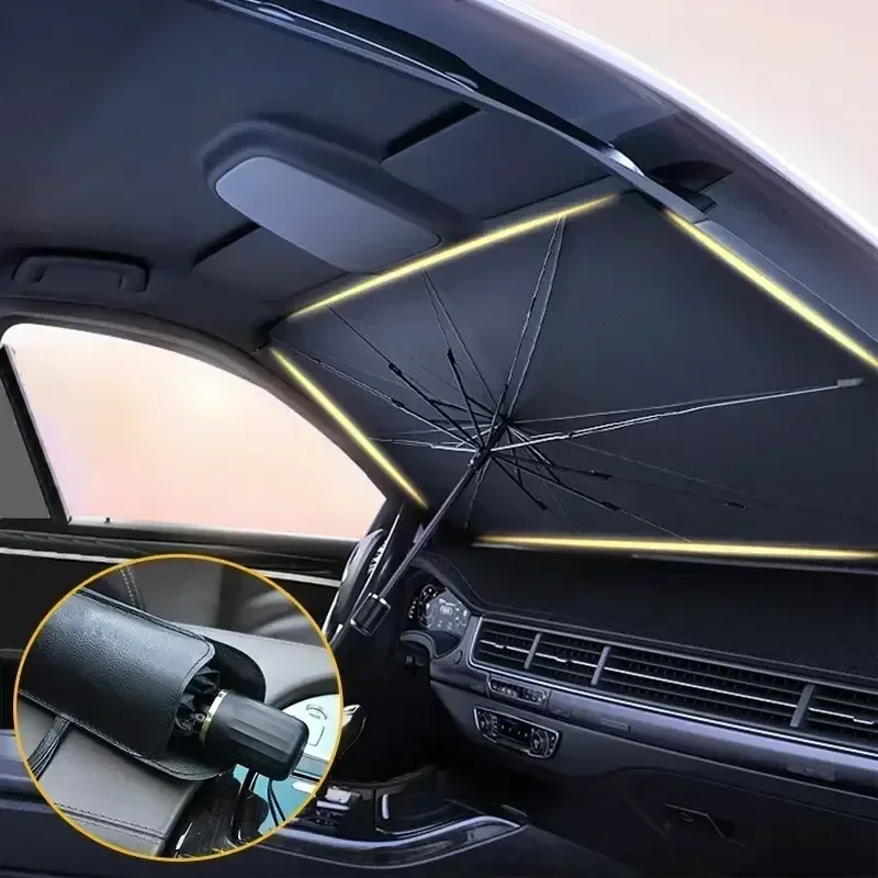 Parasol plegable para coche, v - Car Sunshade Windshield Umbrella Foldable reseña y precio