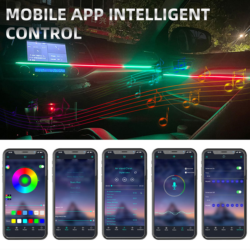 Luz Ambiental LED para Pies de - Led Ambient Interior Car Lights App Control reseña y precio