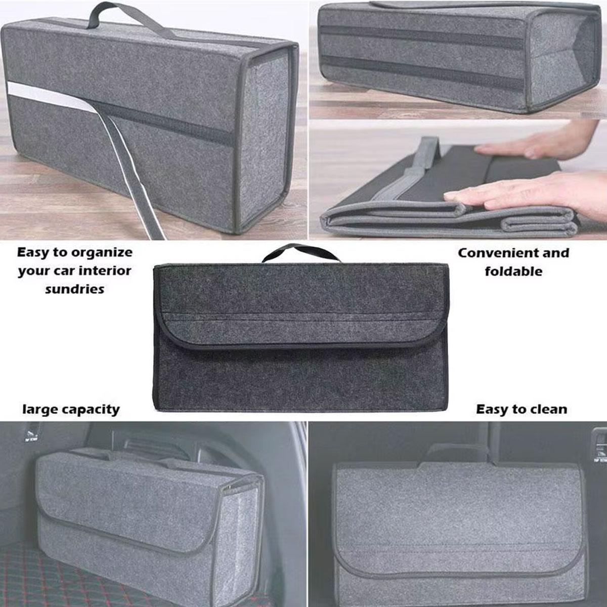 Organizador de maletero de coc - Car Trunk Organizer Foldable Storage Box reseña y precio