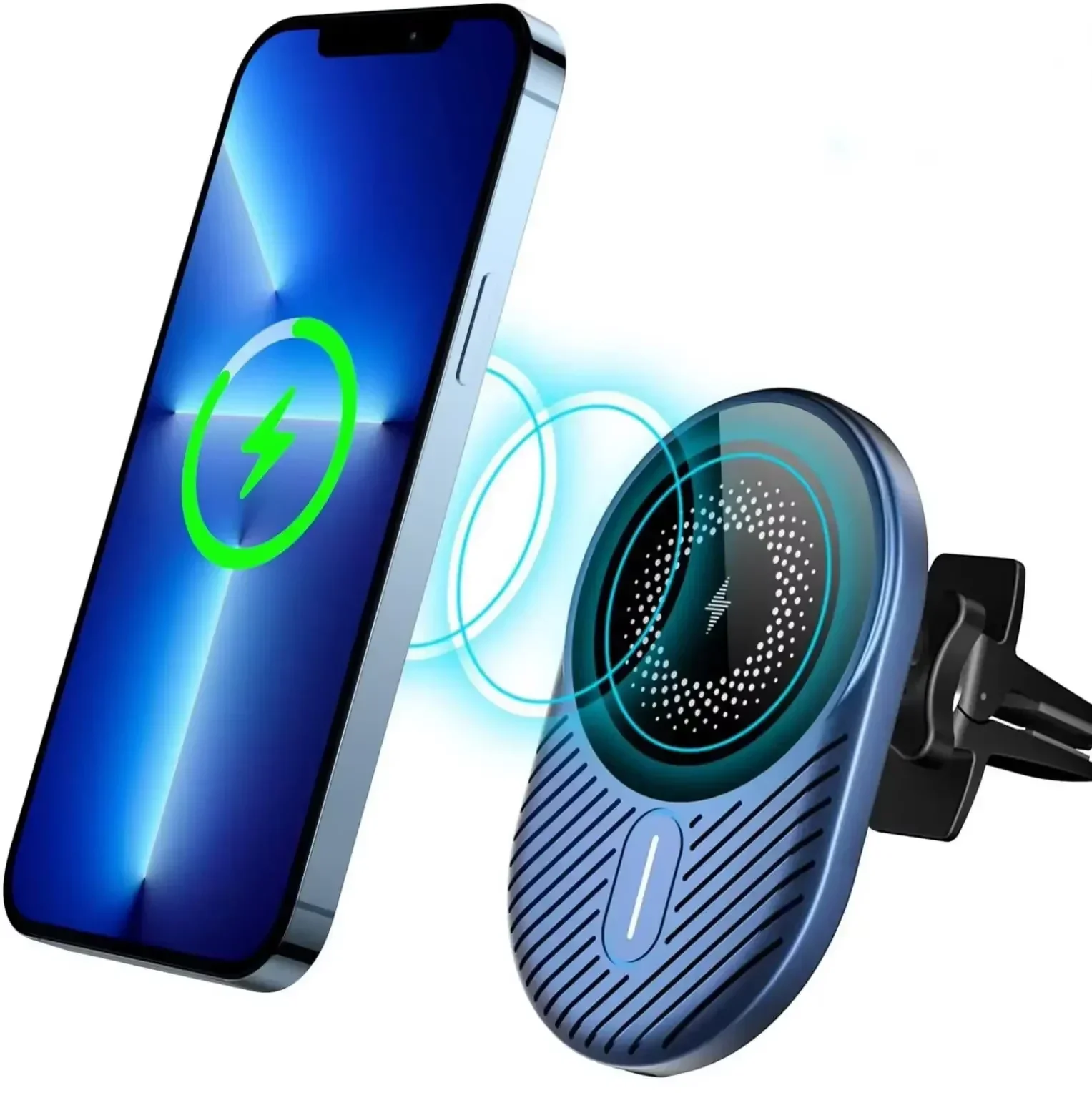 Cargador inalámbrico magnético - Wireless Car Charger Mount Fast Charging reseña y precio