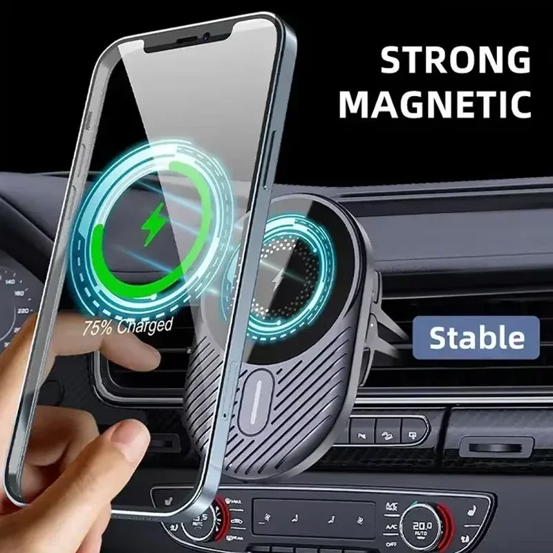 Cargador inalámbrico magnético - Wireless Car Charger Mount Fast Charging reseña y precio