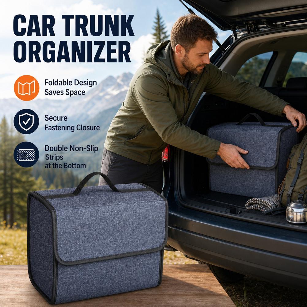 Organizador universal para el  - Car Trunk Organizer Foldable Storage Box reseña y precio