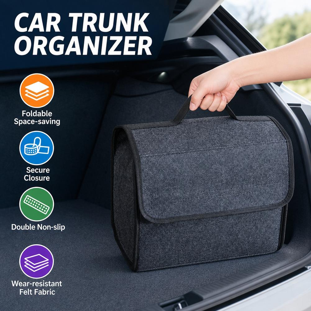 Organizador universal para el  - Car Trunk Organizer Foldable Storage Box reseña y precio