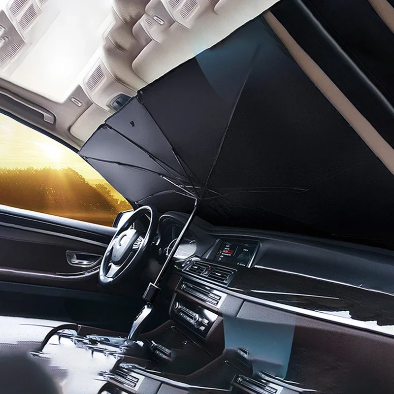 Parasol para parabrisas de coc - Car Sunshade Windshield Umbrella Foldable reseña y precio