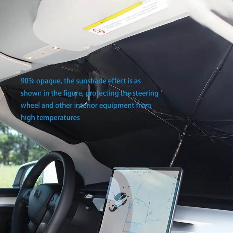 Parasol para parabrisas de coc - Car Sunshade Windshield Umbrella Foldable reseña y precio